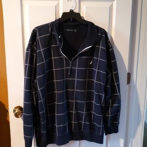 Mens three quater zip mid weight pullover